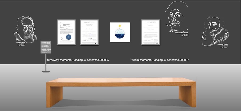 TurnIn- and TurnAway-moments exhibition display